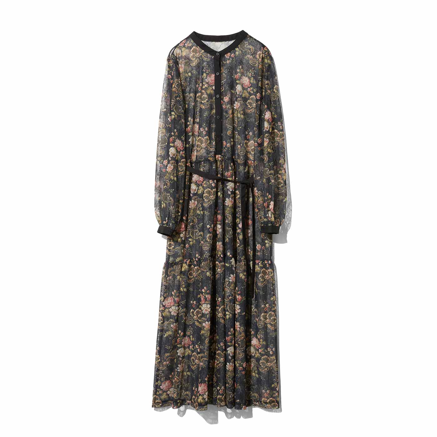 MEDE19F|レース地プリントワンピース〈ＢＫ〉ＭＤ１９